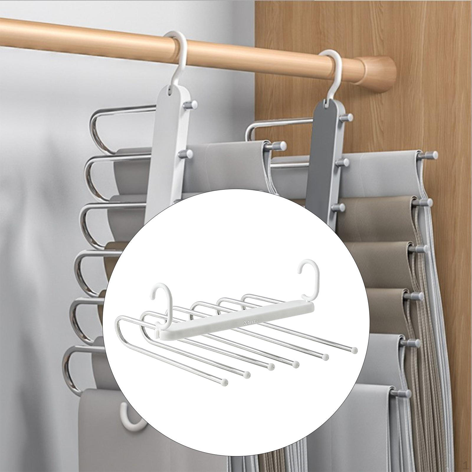 Вешалка для брюк складная вращающаяся на 90 легкая вешалка для брюк 6 Layers White 1556₽