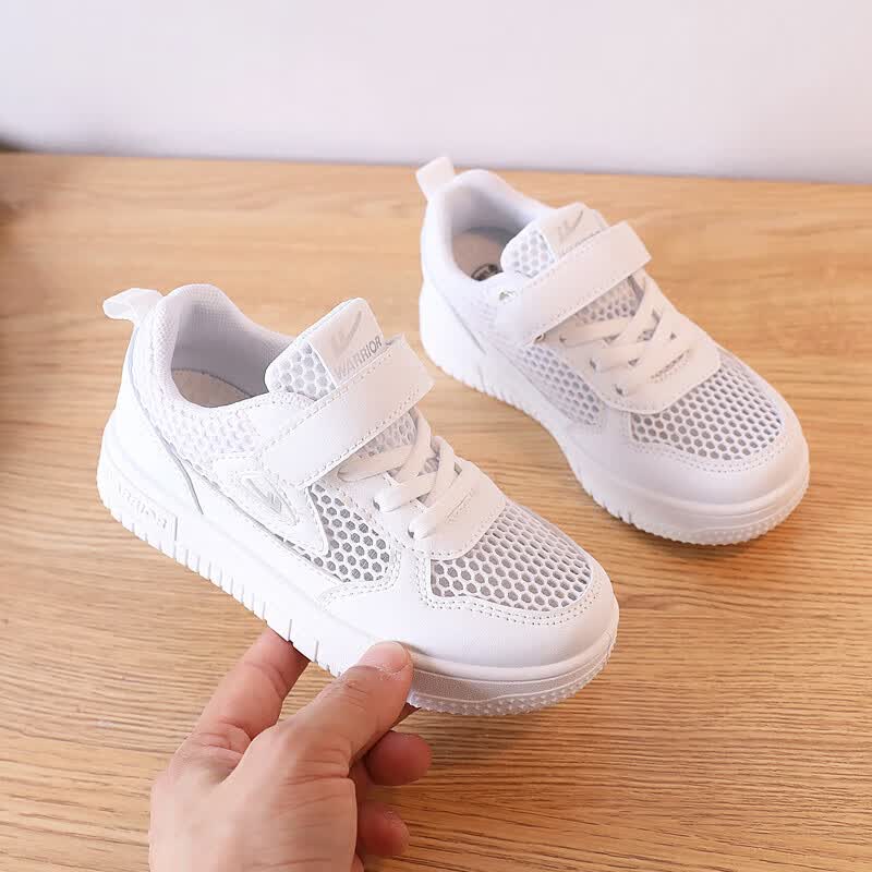 Warrior Kids  White Mesh Breathable Casual Shoes WZ(CL)-0452 37