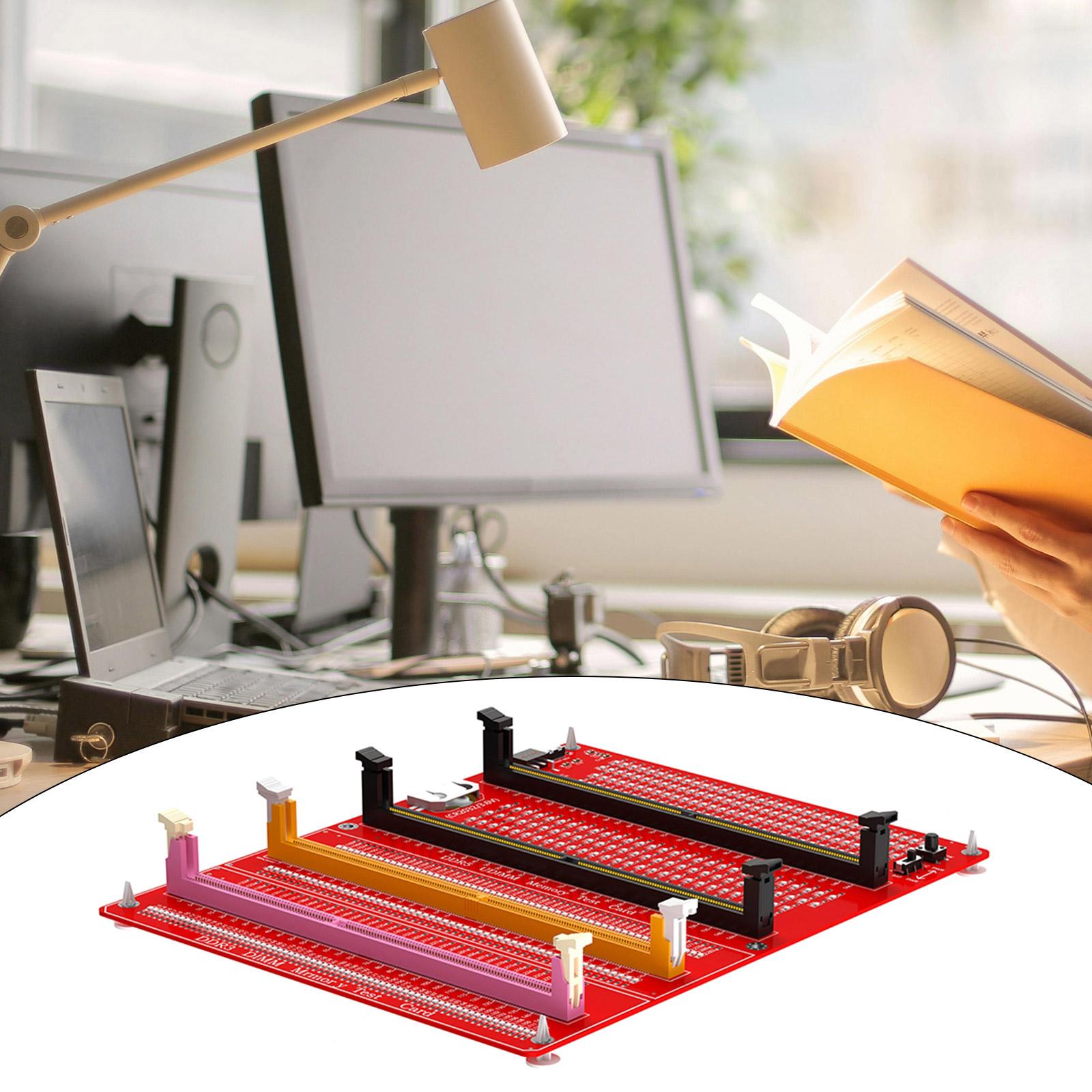 

Тестер пам яті DDR3/4/5 RDIMM/UDIMM зі світлодіодним індикатором, живлення USB C, кнопка тестування, тестова карта пам яті DDR3/4/5 для комп ютера