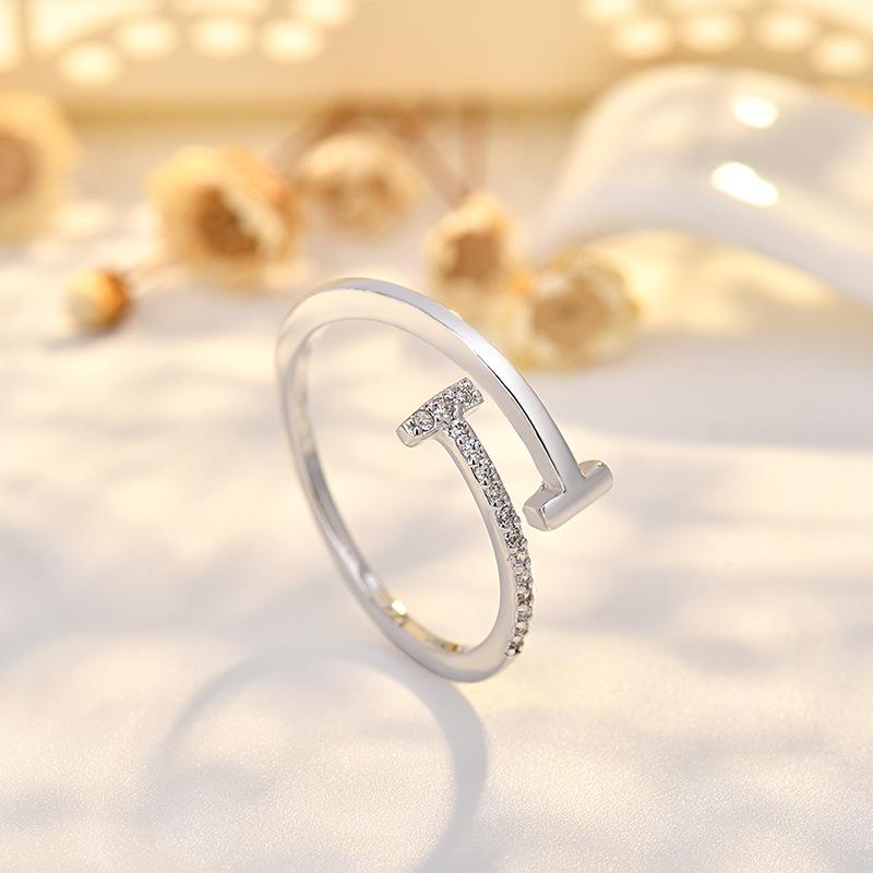 Ins Style Simple Heart Ring Female Light Luxury Index Finger Ring New Sense Tail Ring