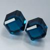 103.20 Ct A++CERTIFIED Cube Cut Loose Gemstone Pair Big Size Rare Teal Sapphire V-88