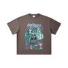 260 GSM Double Yarn 32 Count 100% Cotton Vocaloid V1 Hatsune Miku Print Unisex Heavy Cotton T Shirt