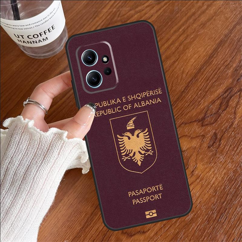 

Чехол-портмоне для паспорта Албании для Xiaomi Redmi 12C 13C 14C 10C Redmi Note 13 Pro 14 12 11 9 10 9S 10S 11S 12S Чехол Redmi Note 12 Pro 5G