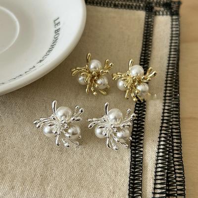 Pearl Fireworks Earrings French Fashion Stud Earrings Light Luxury Premium Versatile Earrings Women