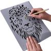 YUELU Creative Animal Lace Ruler Scratch Art Template