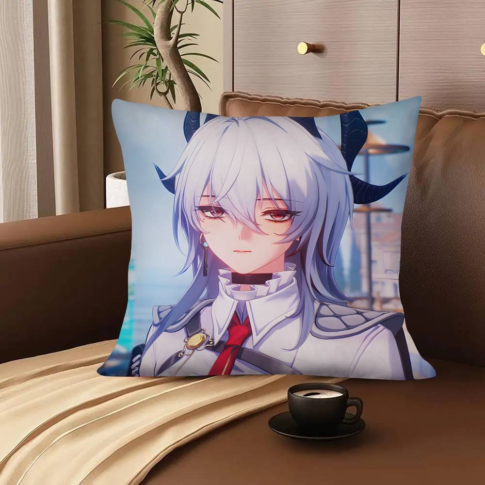 1pc Game Anime Zani Wuthering Waves Pillow Case Fashion Square Pillowcase Bedroom Sofa Room Ins Decoration Leisure
