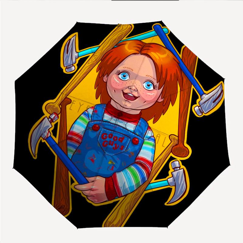 Chucky Fashionable Automatic Opening/Closing Folding Umbrella. Portable and Foldable, Ideal for Gift, Travel, and Daily Use.