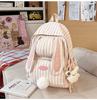 Schoolbag Japanese ins Striped Niche Mini Backpack Female High School Student Junior High School Student Large Capacity Backpack Girl School Bag