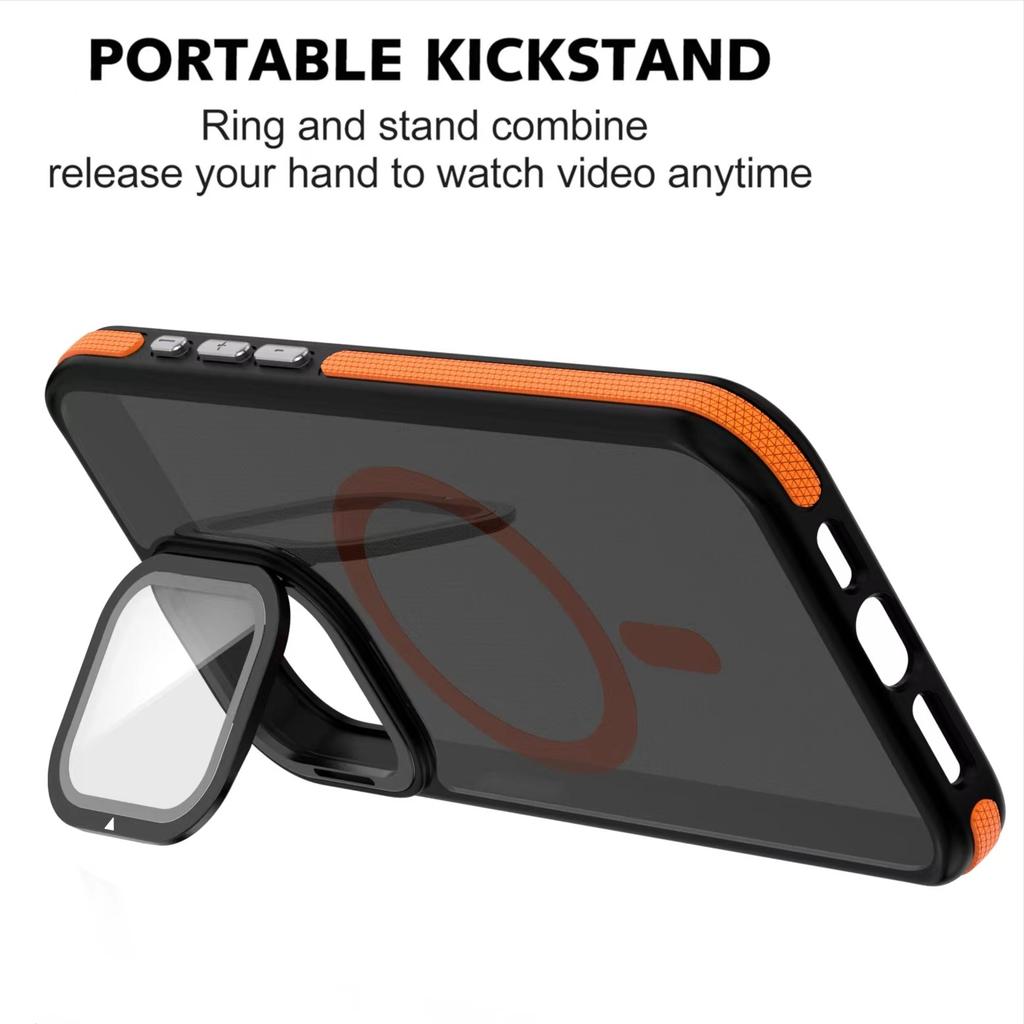 Passend für IPhone15Promax, zweifarbiger, sich wie Haut anfühlender Objektivhalter, Handyhülle, Apple 14 magnetischer Anti-Rutsch-Rand