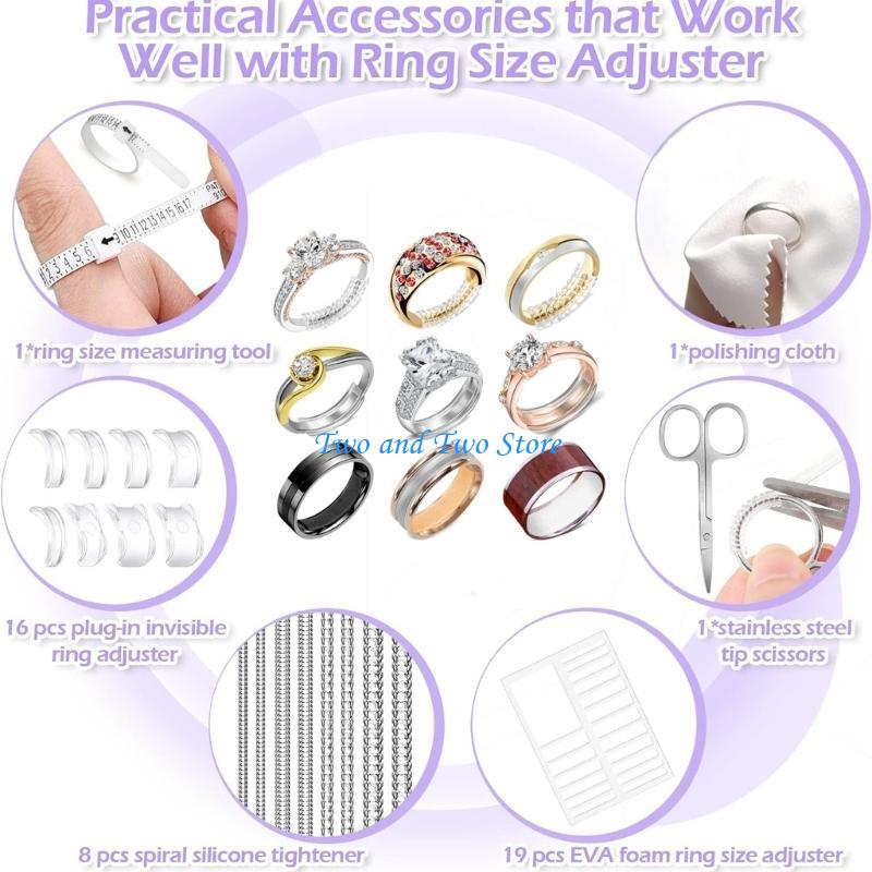 HX6F Ring Size Adjuster Adjusting Insert Invisible and Comfortable Sizing Accessory