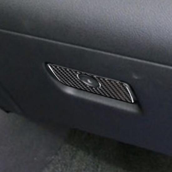 For Chevrolet Camaro 2010-2015 Carbon Fiber Passenger Storage Box Cover Trim