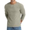 Men's Knit Crewneck Long Sleeve Color Top for Spring and Fall
