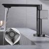 Nouveau Robinet de Lavabo de Salle de Bain Gris Monocommande Eau Chaude et Froide Robinetterie Laiton Mélangeur d'Évier Noir Chrome Gris Robinet
