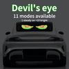 2-Piece Devil's Eye Car LED Light, Truck Devil's Eye Light USB Powered Decorative Light, No Wired Ambient Light, Cool Vehicle Display Light