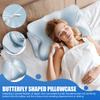 Cervical Pillowcase Soft Butterfly Shaped Pillowcase with Zipper Breathable Bed Pillow Cover Home Accessories for Hotel Hospital