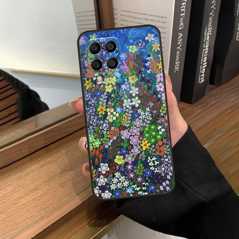 Colourful Flower Painting Art Case For Samsung Galaxy M56 M06 M16 M36 M52 M32 M12 M54 M34 M14 M35 M55 M15 M11 M31 M13 M53