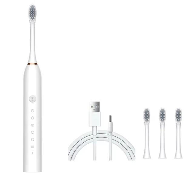 6 Clean Modes Sonic Electric Toothbrush USB Rechargeable Tooth Brush For Adult X-3 Washable Teeth Whitening and Cleaning Brush