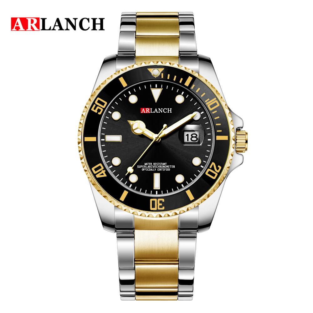 Business Men's Watch Fashion Trend Stainless Steel Green Ghost Diver Series Blue Gradual Gold Classic Men's Quartz Watches