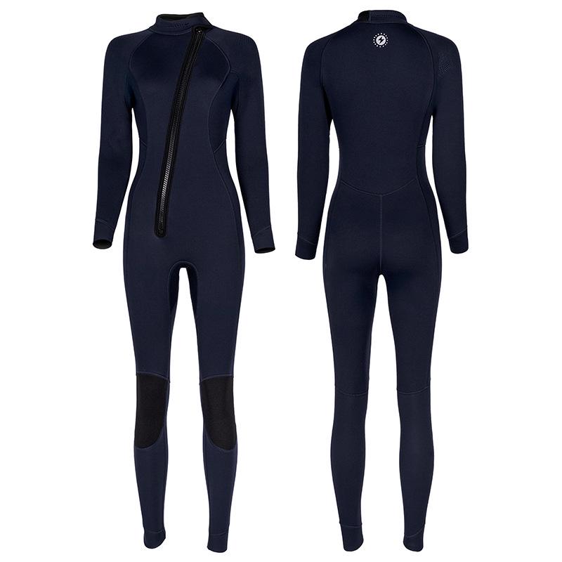 

Женский 3-мм цельный гидрокостюм с передней молнией - Теплый, прочный, водонепроницаемый для охоты, рыбалки, катания на гидроцикле и плавания. L [53-60KG]