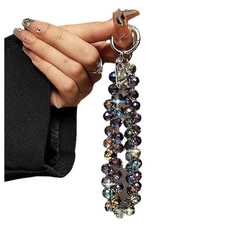In Stock: Crystal Wrist Phone Strap with Charm Keychain Accessories
