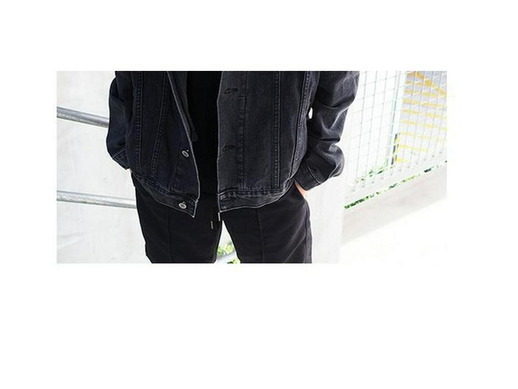 Herren Kapuzen-Jeansjacke - Frühling/Herbst Trendiger lockerer Schnitt im Hongkong-Stil