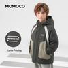 MOMOCO Boys' Hooded Color-Block Padded Winter Windbreaker