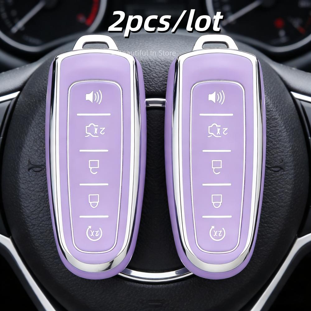2pcs/lot Key FOB Cover Case Shell for Ford Escape Focus C Max Kuga Edge Explorer Taurus Car Key Case Covers