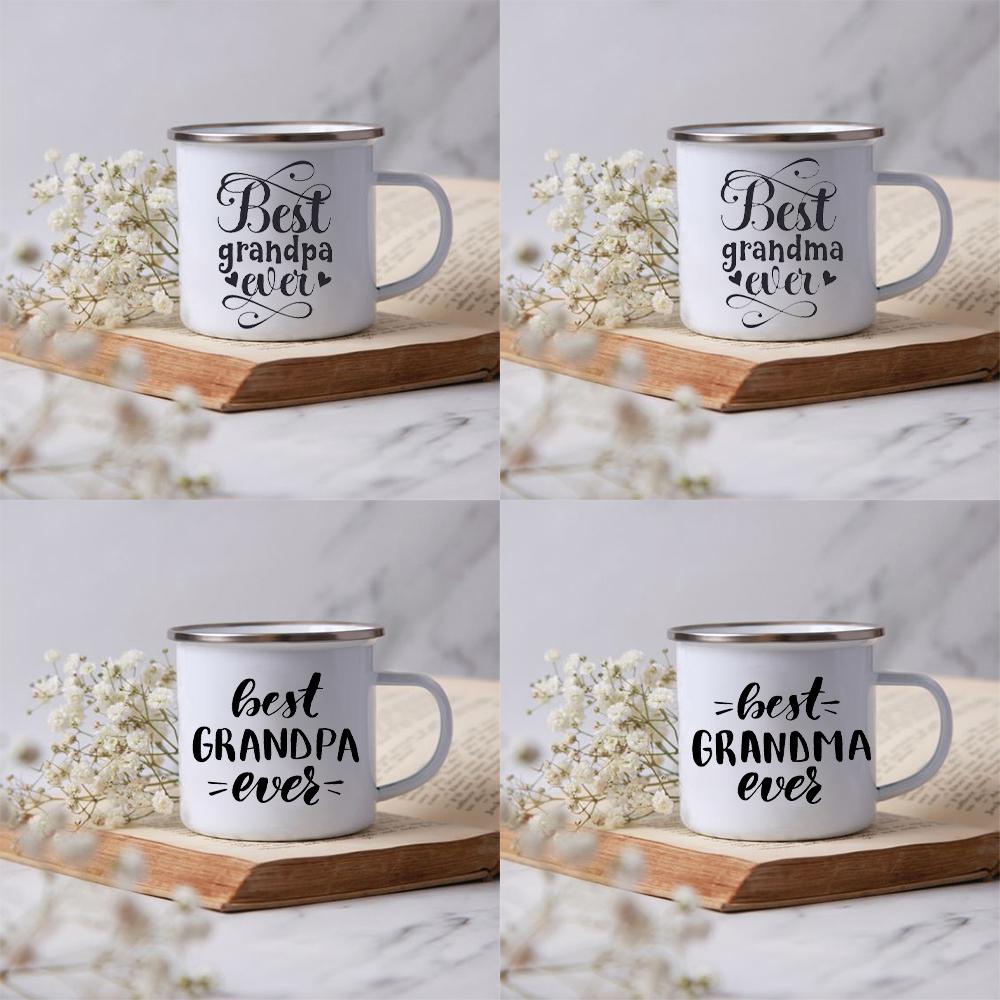 Best Grandma Ever Mug Best Grandpa Coffee Mugs Tea Cups Birthday Gifts for Grandparents from Granddaughter Grandson