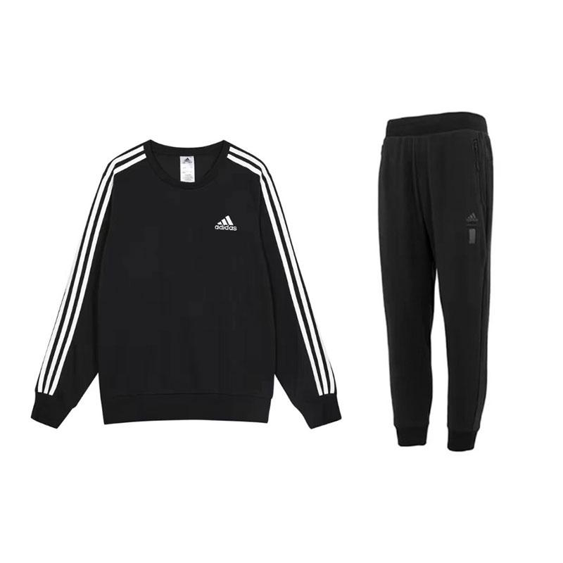 

Adidas Loose Long Sleeve Top And Comfortable Cuffed Pants Hoodie Set Men Sets Black GK9078+IA8187_20240822233703 XXL