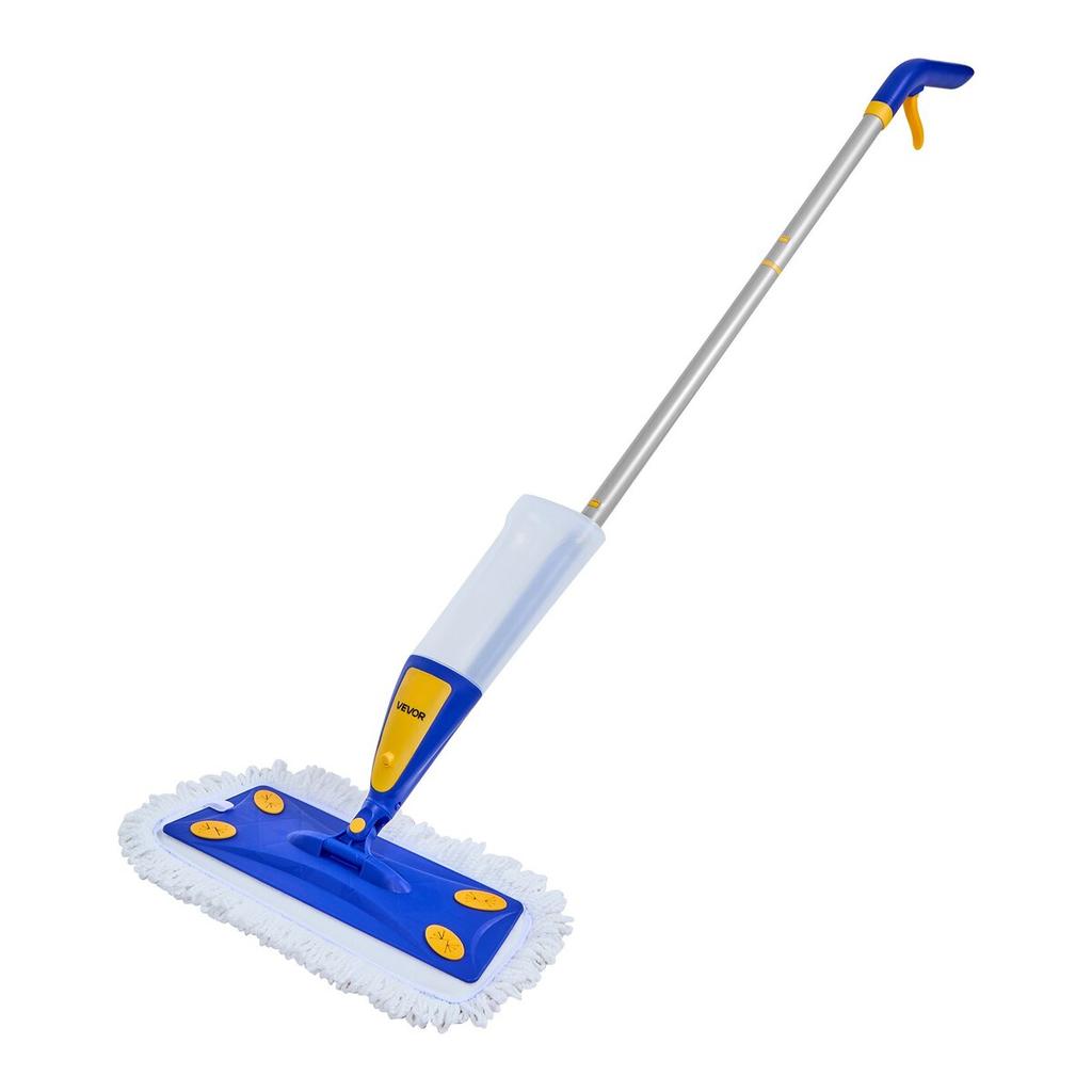 Spray Mop, with 3 Washable Pads for Dry and Wet Floor Cleaning & an 800ml Refillable Water Tank, Microfiber Dust Wet Mop & Twisted Cotton Dry Mop,