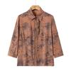 New Chinese Style Floral Blouse for Elderly Women