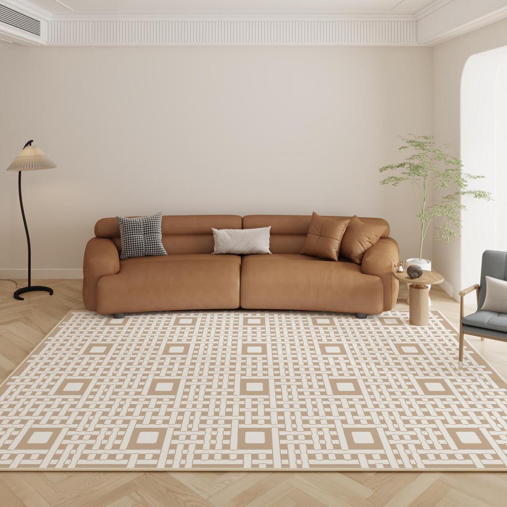 Modern Simple Waterproof Carpet and Coffee Table Set for Living Room and Bedroom