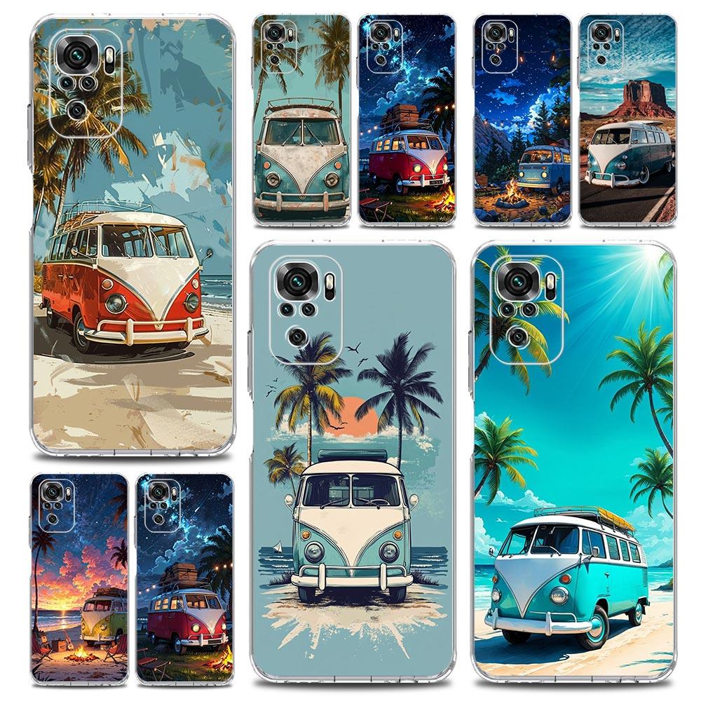 Phone Case For Xiaomi Redmi Note 15 14 13 12 4G 10 11 Pro Plus 5G 14C 13C 12C 10C TPU Cover Combi Van Car Outdoor Camping