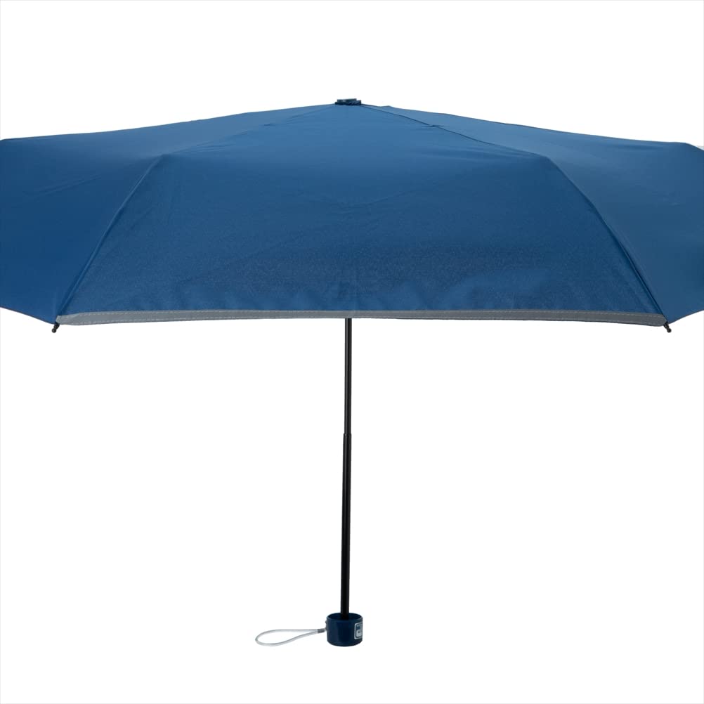 Ogawa Folding Safety Reflective Name Band Finger Cynthia 53334 Umbrella, Kids, Navy, 55cm, Window, Tape, Included, Resistant,