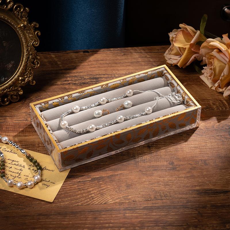 

Винтажные ювелирные изделия Кольца Дисплей Держатель Стойка Дисплей Поднос Органайзер Для Колец Браслет Ожерелье Дисплей Поднос Для Хранения в Ящике