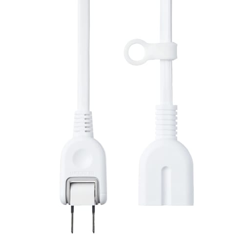 ELECOM Power Tap Extension Cord, 2m, Dust-proof Shutter, Polar Compatible, 3-Pin Plug Connectable, White T-X01-2120WH