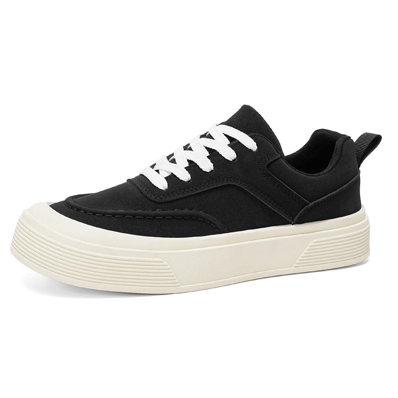 High Quality Casual Leather Men's Board Shoes Fashion Outdoor All-match Boat Shoes Comfy Antiskid Round Toe Work Walking Shoes