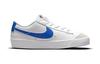 Nike Blazer 77 Ammortizzazione Antiscivolo Resistente all'Abrasione Scarpe da Skateboard Basse per Bambini Bianco Blu DA4075-104