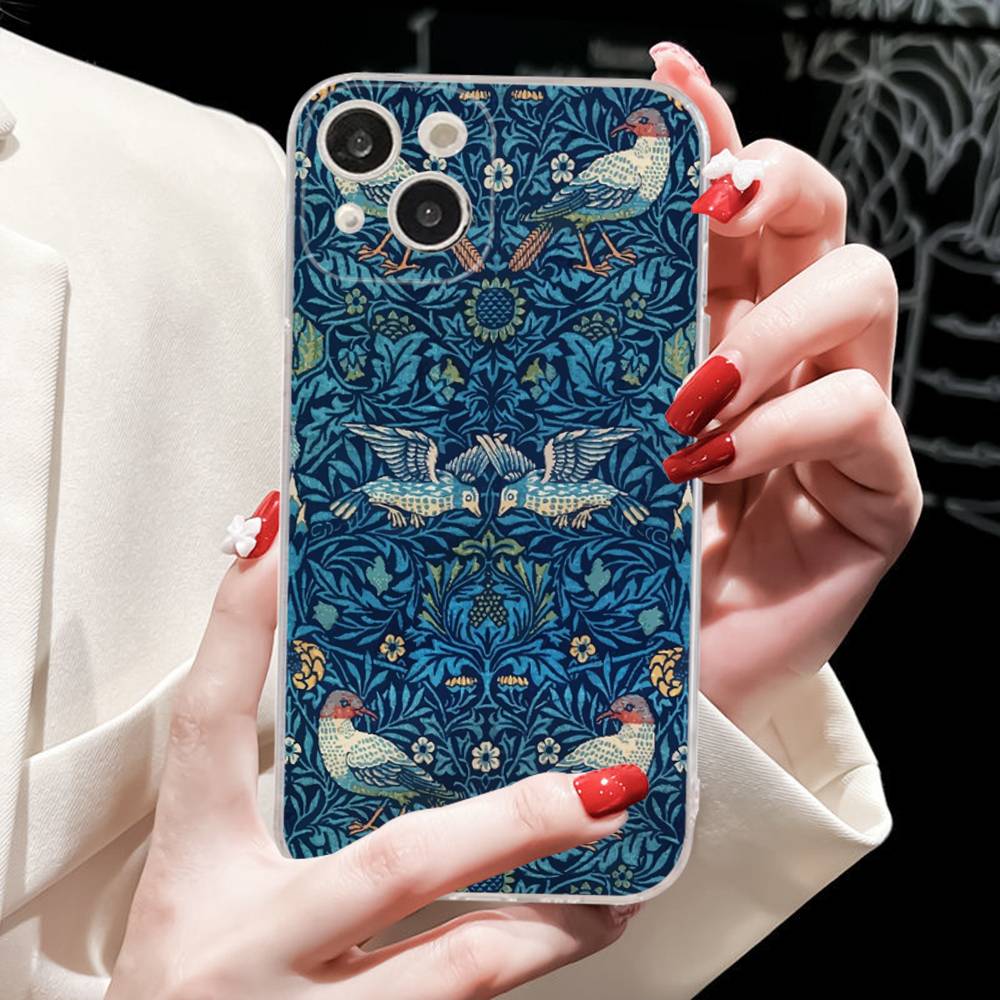 

William Morris Strawberry Phone Case For IPhone 17 16 15 Plus 14 13 Mini 12 11 Pro Max Soft Shell Cover iPhone 15 pro