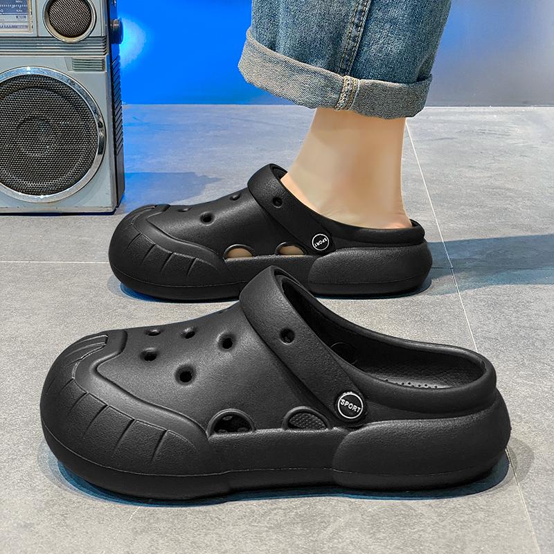 Men Women Summer Beach Shoes Sandals Men's Holes Slides Hollow Breathable Flip Flops Clogs Casual Shoes Fashion Beach Slippers