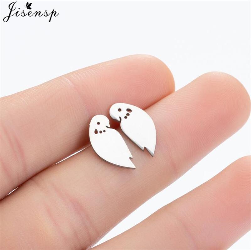Multiple Mini Stainless Steel Bird Jewelry Earrings  Trend For Women Girls Cute Crane Parrot Bee Hummingbird Studs oorbellen