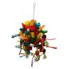 Safe Wooden Bird Play Toy Colorful Hanging Clasp Cotton Rope For Conures Caiques Sized Birds J0MC