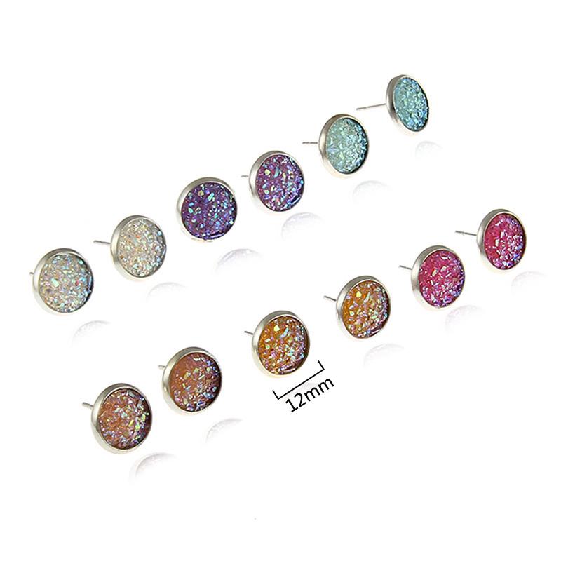 

Набор из 6 пар круглых сережек-гвоздиков из нержавеющей стали с блестящими австрийскими кристаллами 6 pair