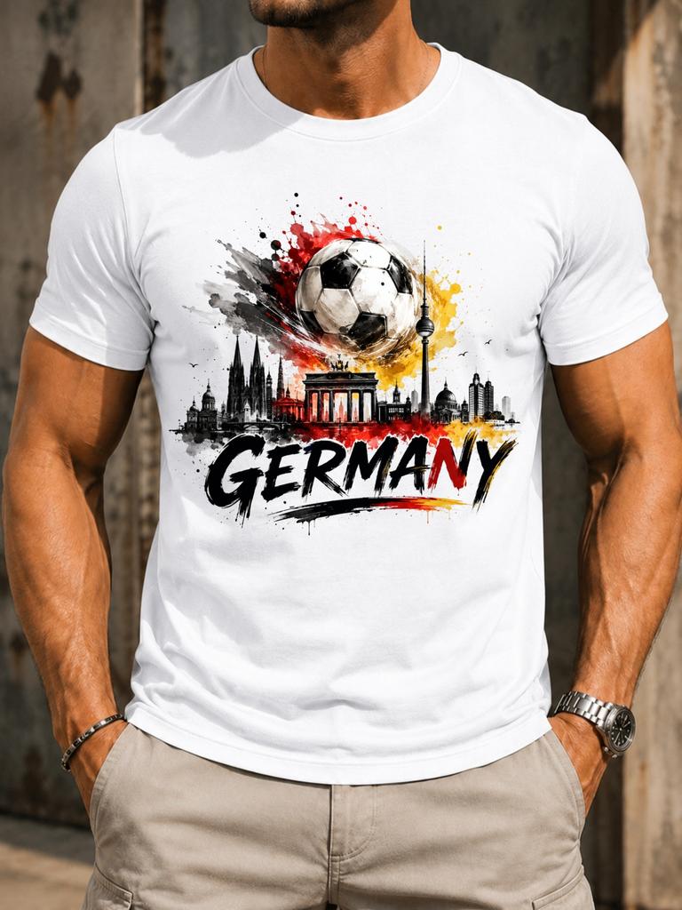 Gerunisexy Soccer Football Ball With Gerunisex Skyline Watercolor FlAg Splashes Travel Pride Graphic Unisex All TShirt