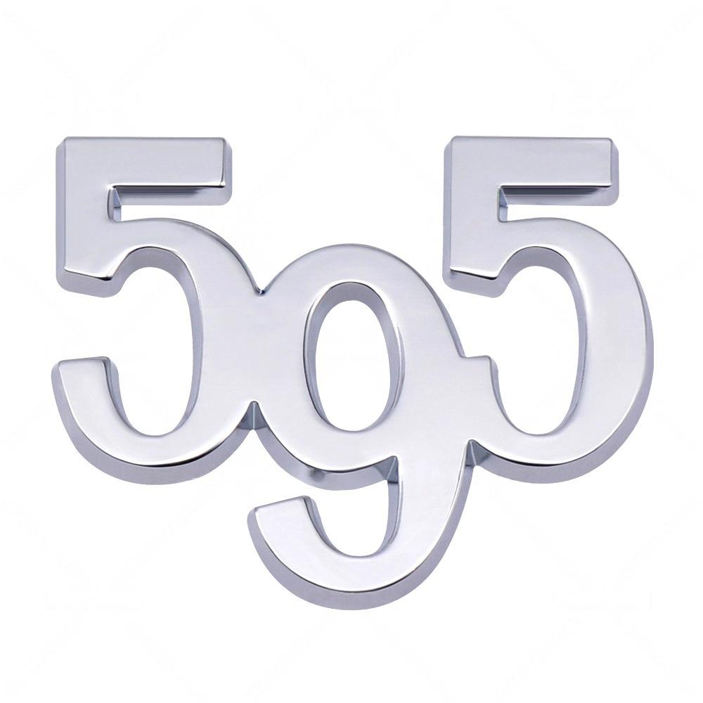 3D Metal 595 695 Tunismo Esseesse Competizione Badge Logo Car Rear Trunk Emblem Decal Stickers for Abarth 595