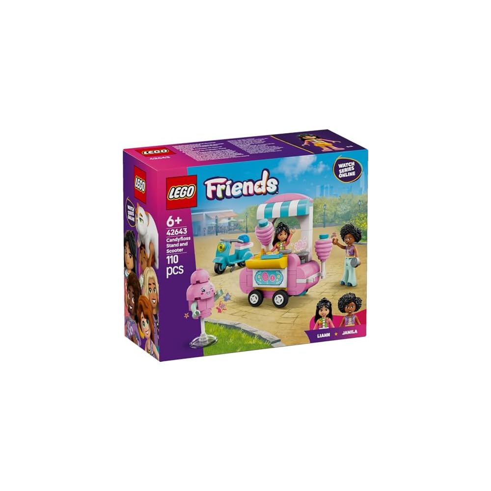LEGO Friends Loja de Algodão Doce Conjunto de Brinquedo de Construção para Crianças de 6 a 9 Anos Blocos Educativos para Brincar 42643