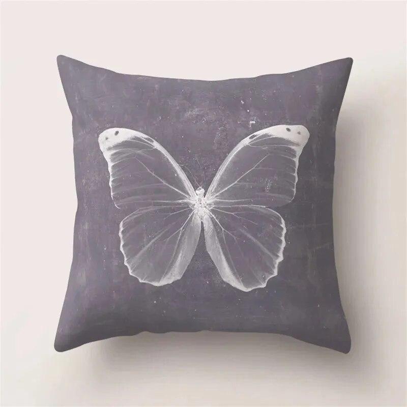 Simple Colorful Butterfly Print Pattern Luxury Home Decoration Pillowcase Living Room Sofa Car Cushion Cover