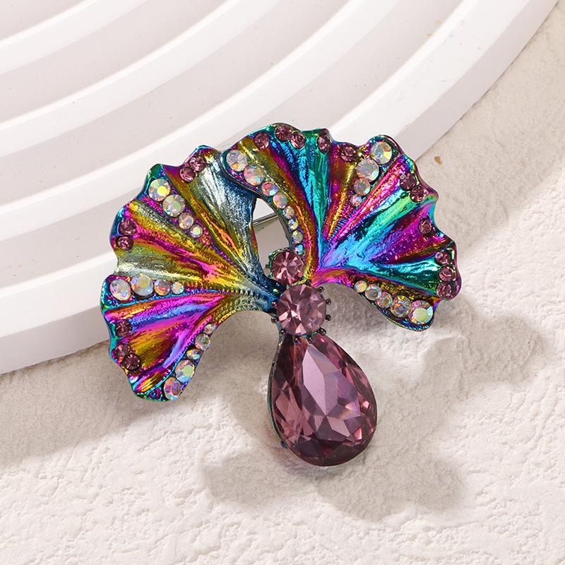 

1Pcs Unisex Beautiful Leaves Plants Party Office Brooch Pins Circle Flowers Brooches For Women Gifts