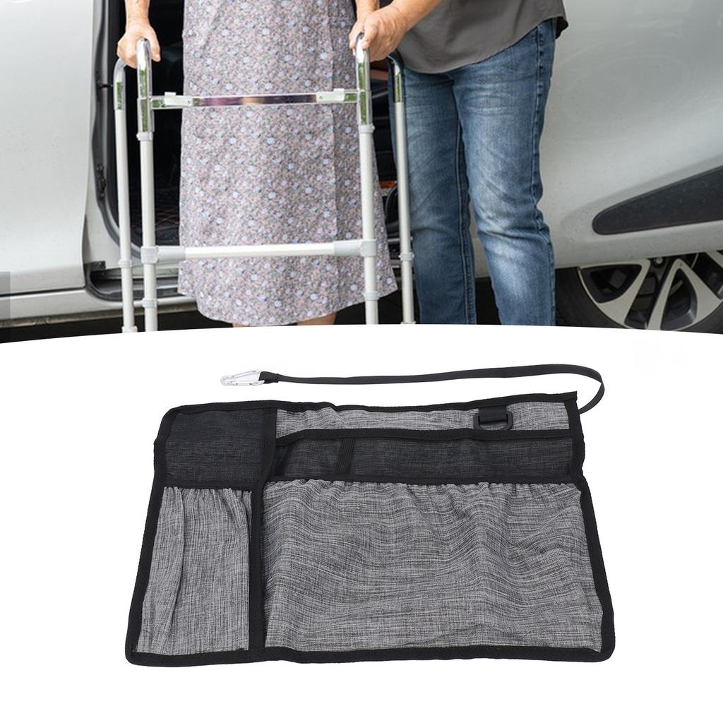 Torba na chodzik Uchwyt na kubek z wodą Przenośna Duża Pojemność Wodoodporna Koszyk na wózek Inwalidzki Saszetka na laskę