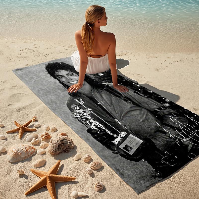 Michael Jackson Performance Stilvolles Digitaldruck Strandtuch Schnelltrocknend Saugfähige Decke für Strand Pool Fitnessstudio Reisen